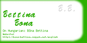 bettina bona business card