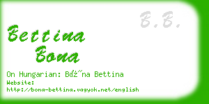 bettina bona business card